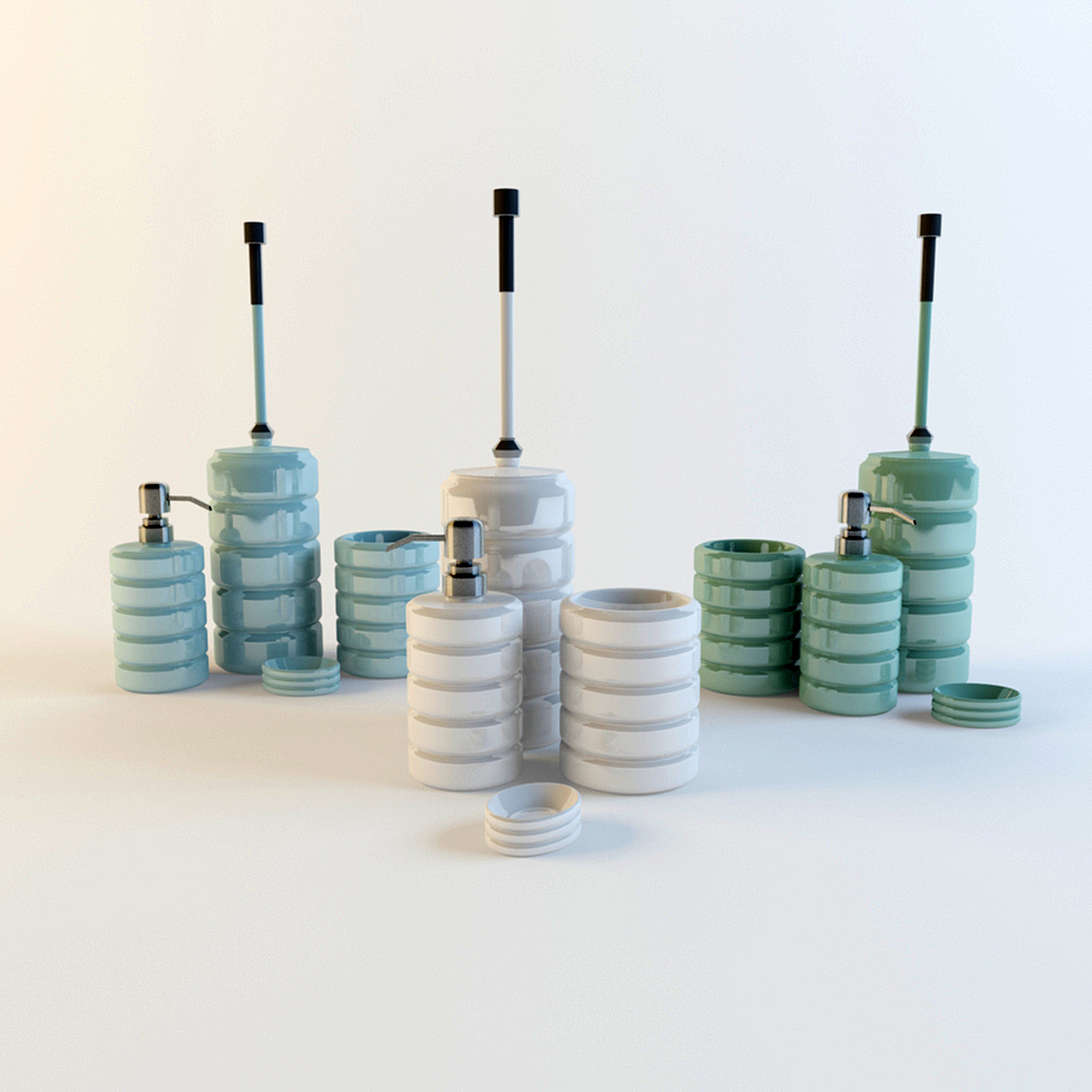 3D printing，Model rendering，Sanitary washing set box，